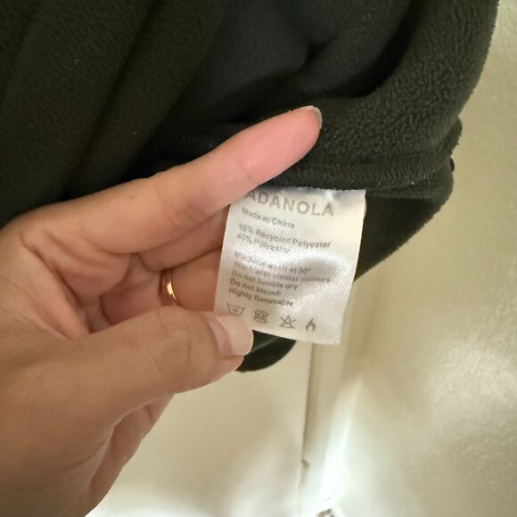 Adanola Olive Green Recycled Polyester Fleece Quarter Zip Sweater XS - Picture 7 of 8